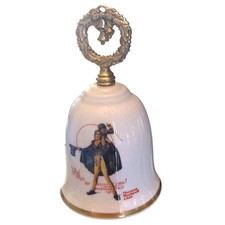 Vintage 1981 Gorham Fine China Norman Rockwell Bell A Christmas Carol Tiny Tim