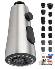 Stainless Faucet Head Replacement with 15 Stainless Steel Brushed Nickel