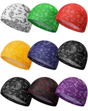9 Pcs Cooling Skull Cap Camo Liner Sweat Wicking Lightweight Cycling Cap Runn...