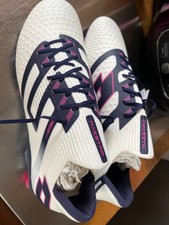 Lotto Maestro 100 IV FG Mens Soccer Cleats All White Navy Vivid Fuchsia 9.5 New