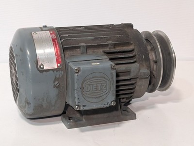 Dietz DR80B/4 Q 3ph AC motor, 0.55kW, 1410/1690 RPM, 190-255/330-440V w/pulley