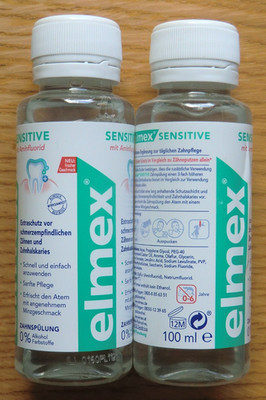  2 x 100 ml Zahnspülung Elmex sensitive Empfindliche Zähne Praktische Reisegröße