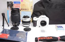 PENTAX K-x Digital SLR Camera White with SD Card Reader and Accessories