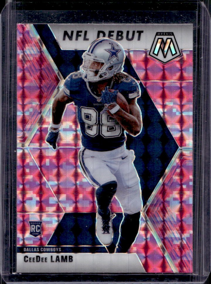 2020 Mosaic CeeDee Lamb RC Prizm Camo Pink Rookie #268 Cowboys