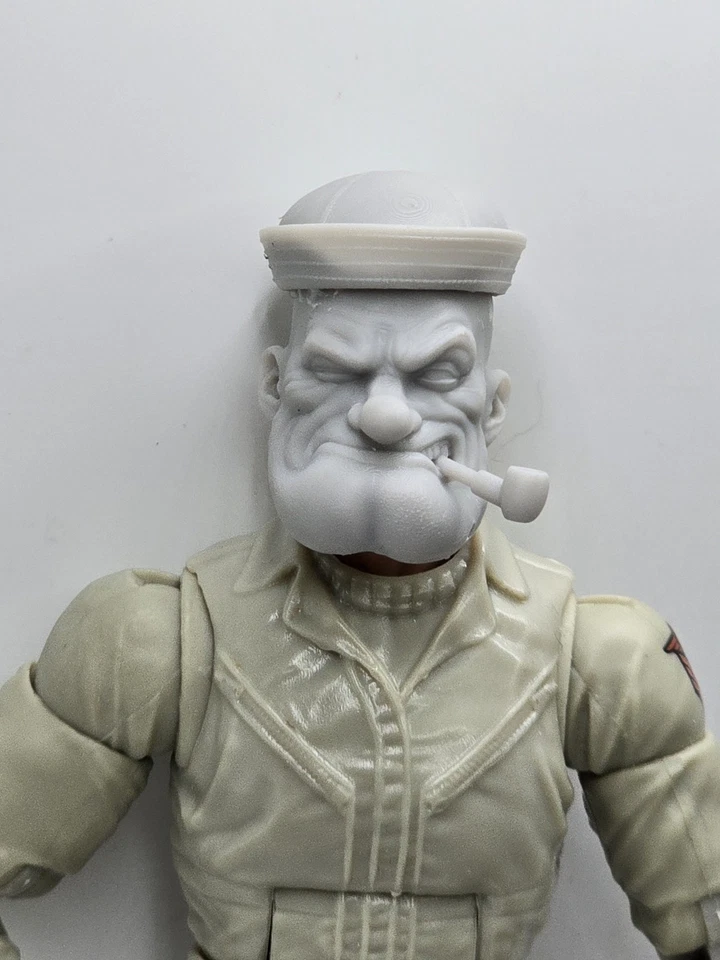 CABEÇA DE MARINHEIRO COMENDO ESPINAFRE IMPRESSA EM 3D 1:12 6" Lendas Classificadas - Imagem 4 de 4