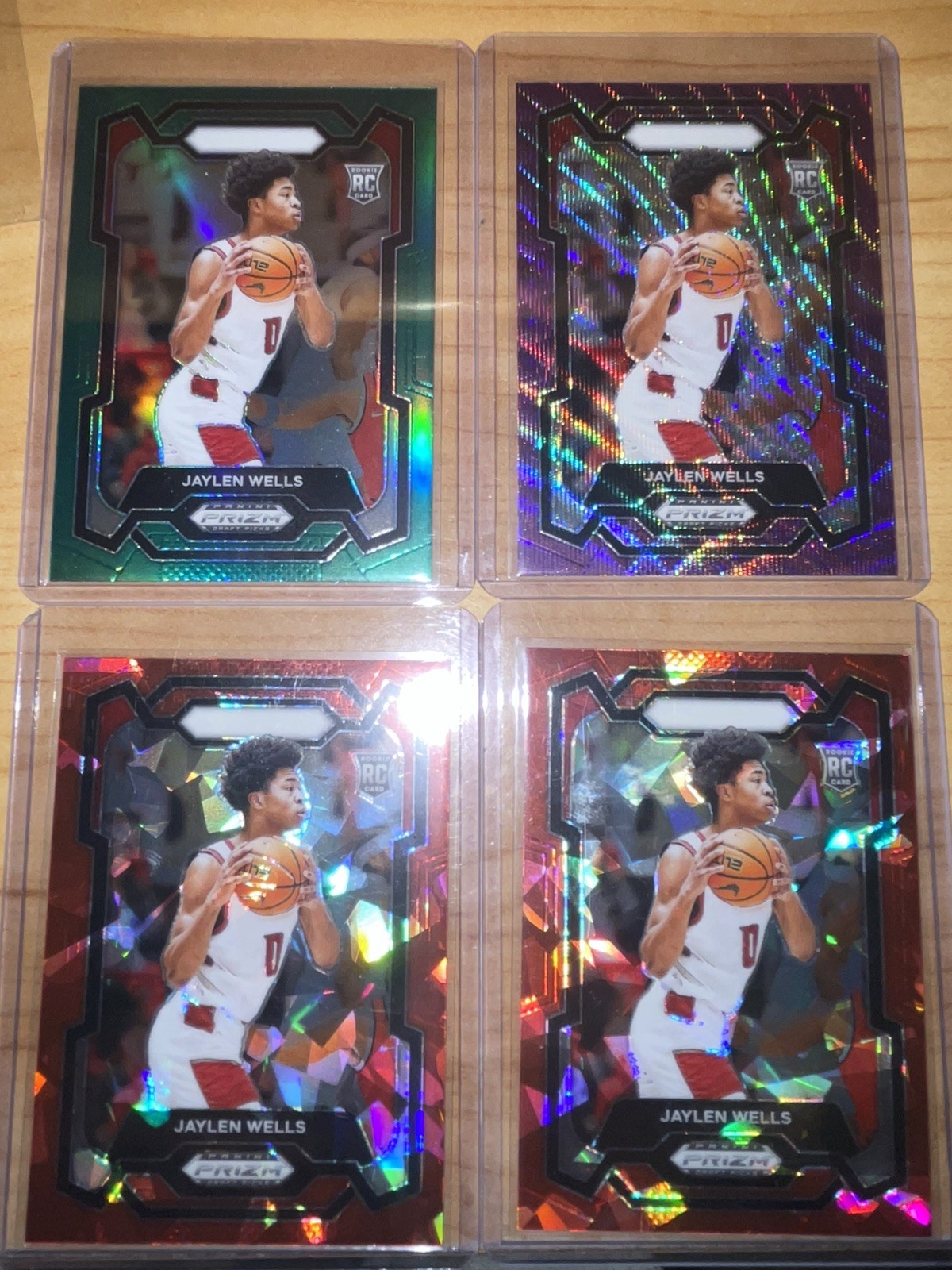 2024-25 Bowman Chrome University - Refractors Jaylen Wells #31 - 4 cards