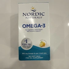 Nordic Naturals 690mg Omega 3 Purified Fish Oil Soft Gels - 180 Ct Exp 2/28
