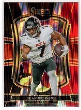 2025 Panini Select Premier Lvl Bijan Robinson Black Red Shock Prizm Color match