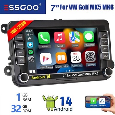 7'' Car Stereo Radio GPS Apple Carplay Android 13 For VW Volkswagen Jetta Passat