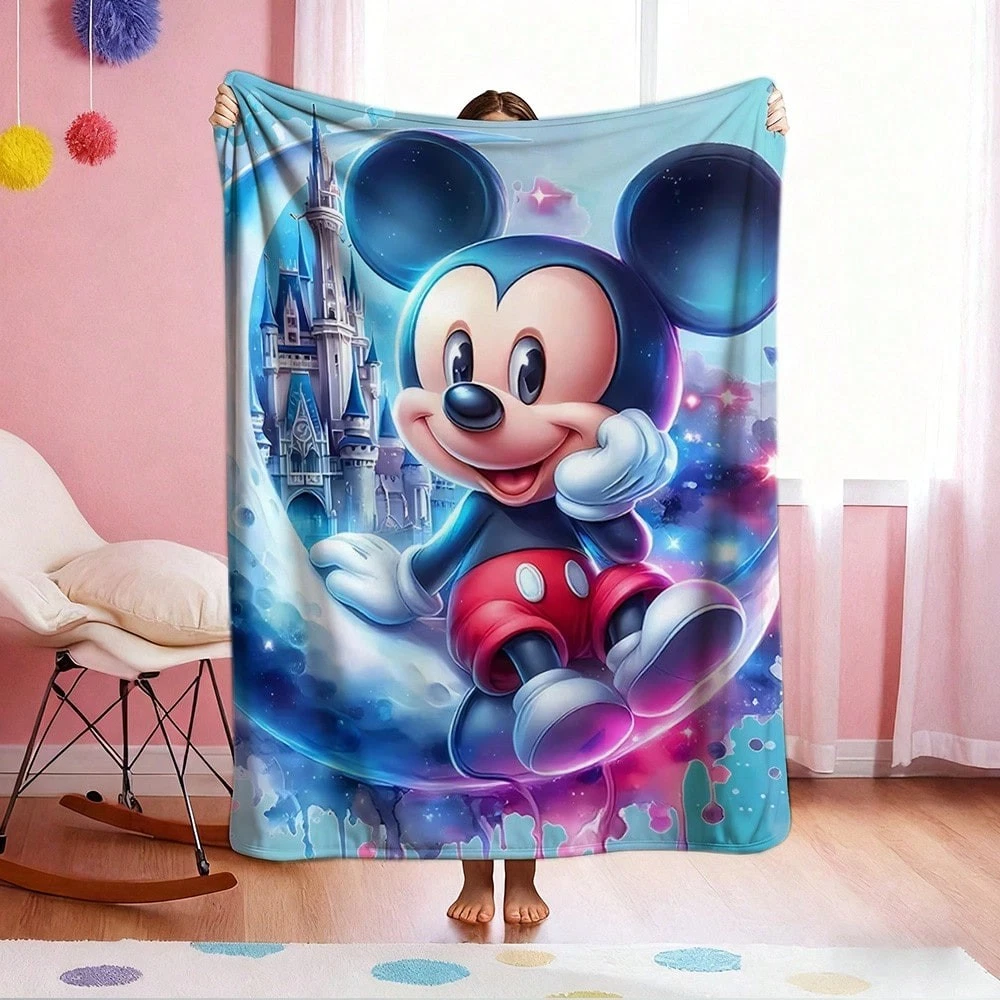 DISNEY Cute Mickey Moon Fleece Blanket,Bed,Sofa