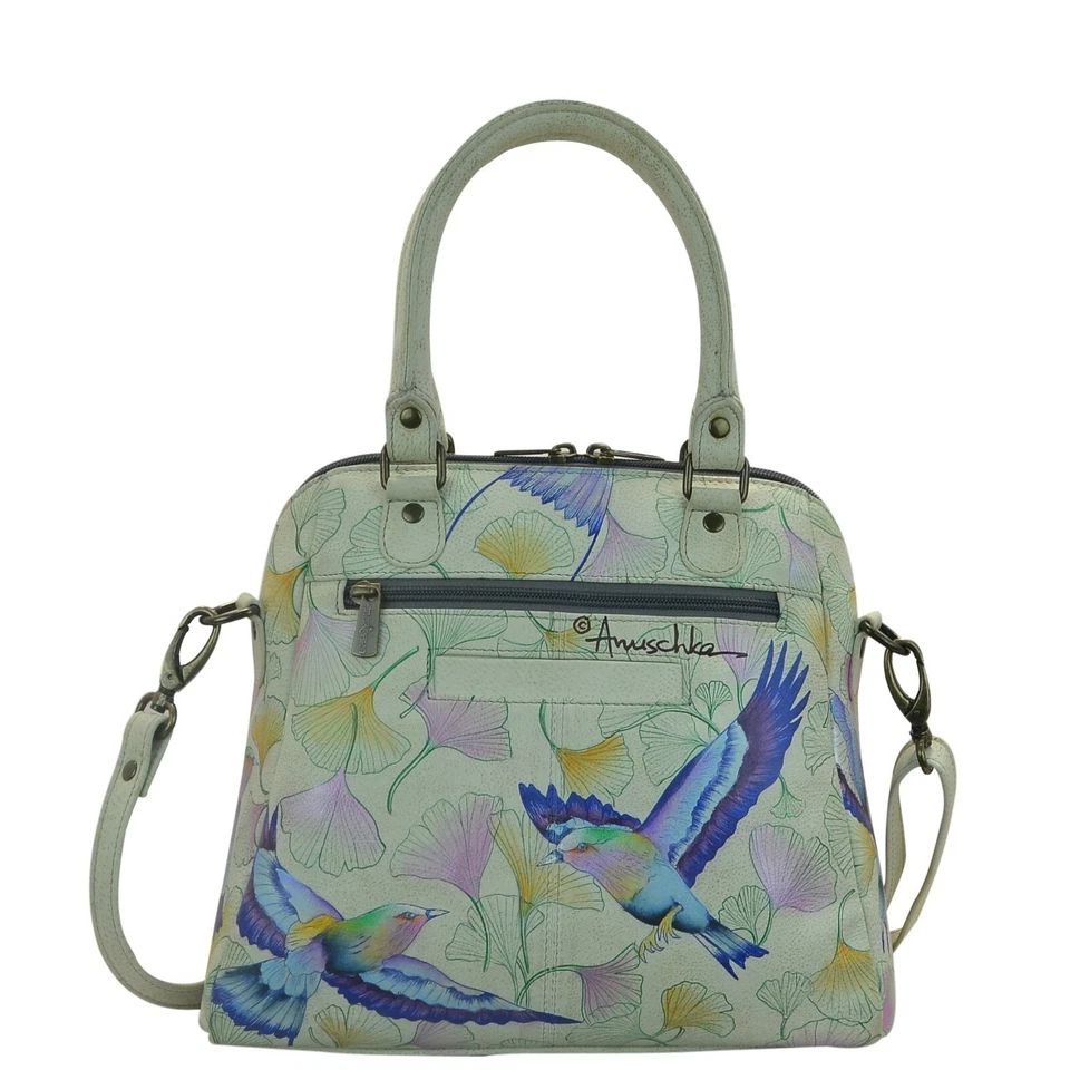 Bolso Anuschka OFERTA #606-WHP "WINGS OF HOPE" Cremallera Alrededor Conv 11"x10"x5.5" Nuevo con Etiquetas Foto 2 de 4
