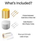 DIY Mini Cake Favor Set Clear Cake Wrap w/Mini Forks for Dessert ...