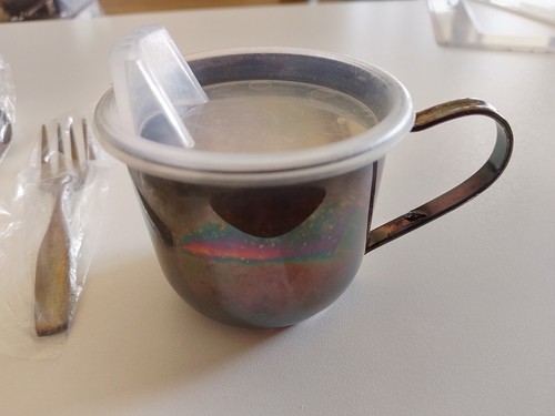 Silver plated sippy cup and utensils, new but tarnished, 1980's, baby gift. - Picture 9 of 9