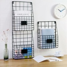 Easy To Install Magazine File Holder Metal Mesh Wire Basket  Door