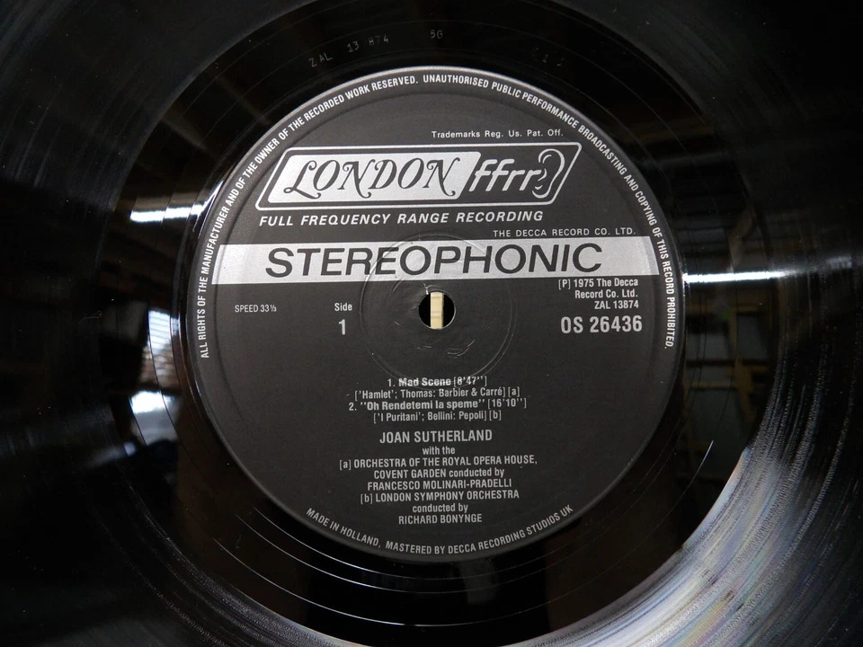 JOAN SUTHERLAND-MAD SCENES-ORIGINAL 1975 LONDON OS-26436 12" LP VINYL-ENGLAND - Image 3 of 4