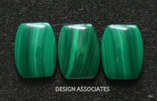 MALACHITE CABOCHON 10.5X8.25 MM CUSHION CUT GREAT GREEN COLOR 2 PIECE SET 180612