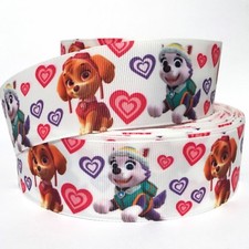GROSGRAIN RIBBON 5/8", 7/8" , 1.5" , 3" in Paw Patrol Dogs Printed P1L