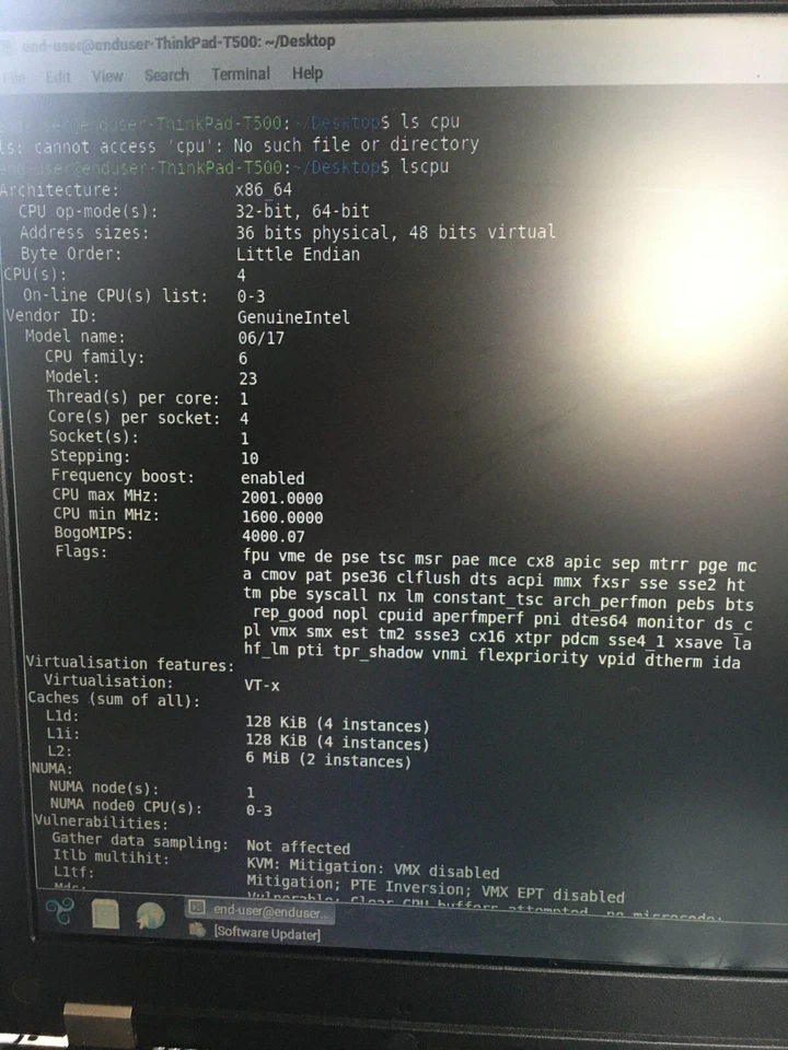 Lenovo T500 Quad core laptop libre boot GNU boot - Image 3 of 4