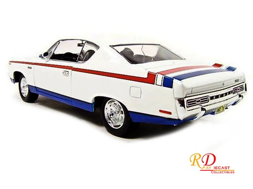 1970 AMC REBEL WHITE WITH STRIPES 1/18 DIECAST MODEL CAR BY ROAD SIGNATURE 92778 - 第 3/6 張圖片