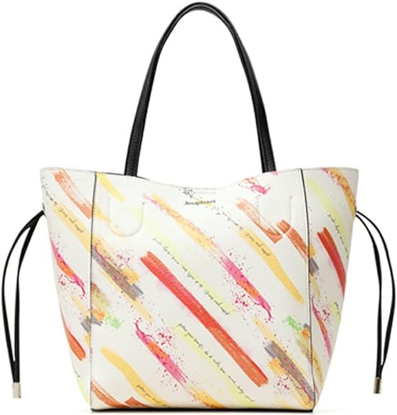 DESIGUAL - Borsa a tracolla Desigual Brushes Norwich bianca multicolore 21SAXP52