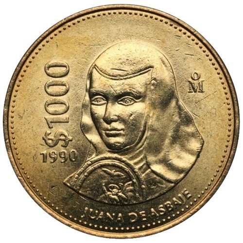 旧貨幣セット 1000元 100元 50元　ココア Mexico 1990 1000 Pesos Sor Juana Large Bronze Coin UNC #BM26 | eBay