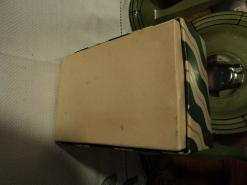 Vintage Anchor Hocking Emerald Green Miniature Vases In Original Box - Picture 4 of 6