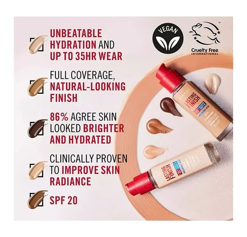 RIMMEL Lasting Finish 35hrs Liquid Foundation Full Coverage for Dry Skin 30ml - Picture 3 of 13