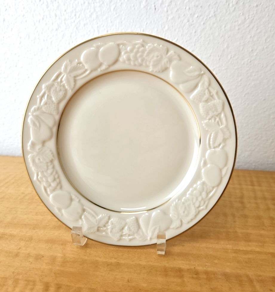 LENOX Fruits Of Life Ivory Bone China Dinner Plate with 24K Gold Trim 13 in Stock