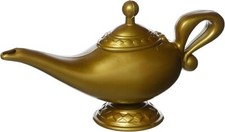 Gold Aladdin Genie Lamp Plastic Costume Accessory Magical Prince Prop Decoration