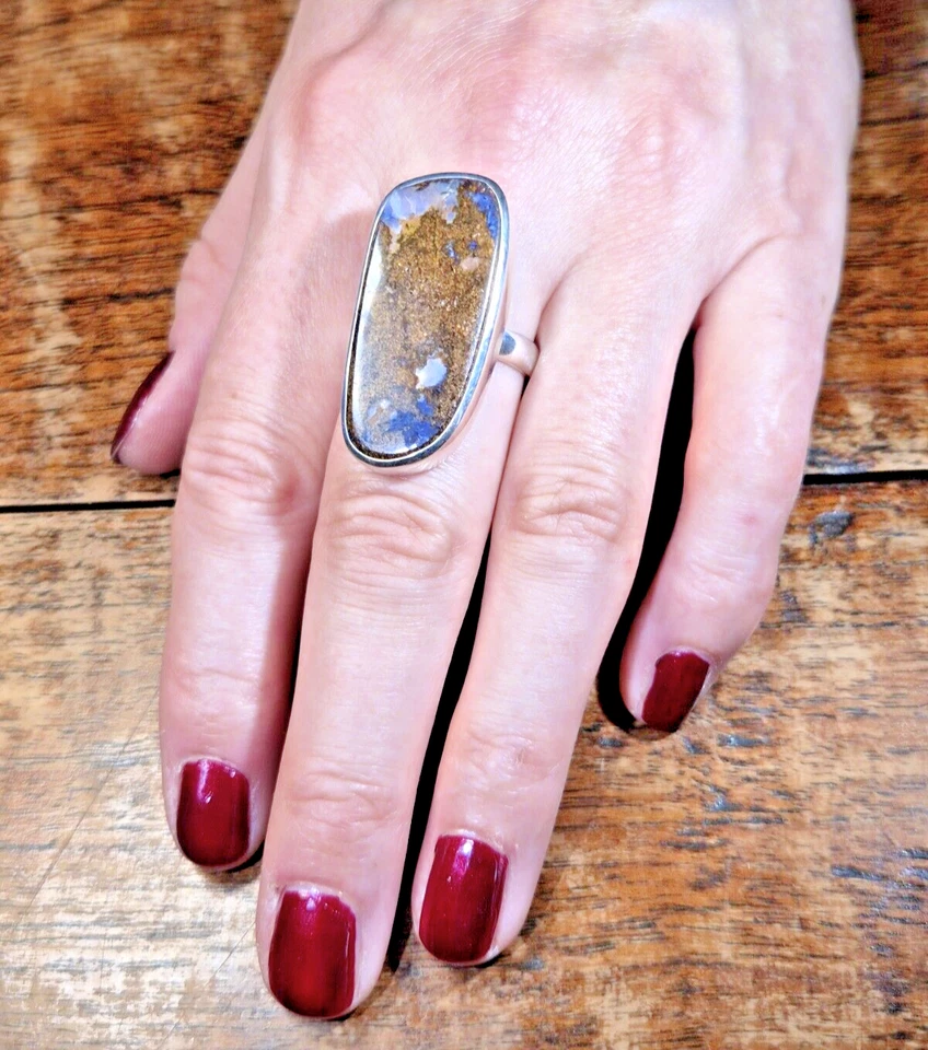 Ring Boulder Opal Boulderopal Silber 925 Ringgröße 59 Australien Unikat 276 - Bild 3 von 4