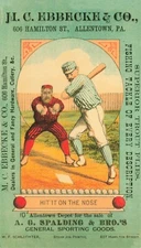 Baseball 1888 Repro Scorecard Vintage 2003 Oversized Postcard Unposted