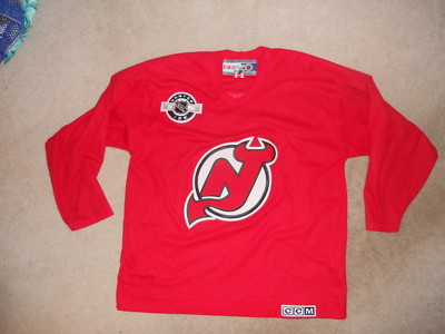 Maillot De Hockey New Jersey Devils CCM - Rouge, Taille L/XL Jeune, Occasion, Licence Officielle NHL