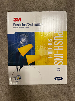  3M  7000127215 E-A-R  Push-Ins  SofTouch  Earplugs 318-4001, Corded, Poly Bag