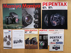 Lot of Mamiya and Pentax medium format film cameras brochures