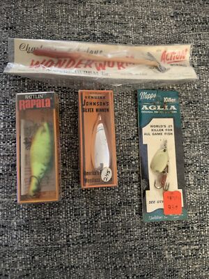 Lot of Vintage Fishing Lures With Original Box Packaging NOS | eBay