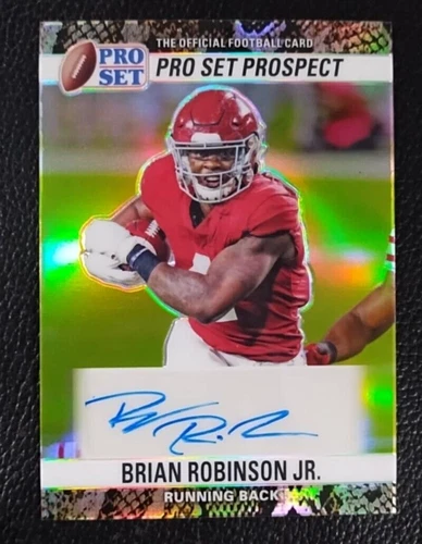 2022 Leaf Pro Set Brian Robinson Jr 4/5 Snake Refractor Auto Rookie COMMANDERS