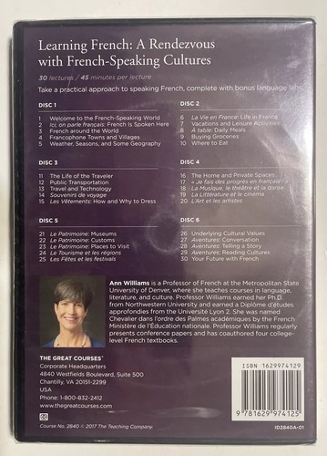 DVD Learning French : A Rendezvous with French-Speaking Cultures by Ann Williams - Picture 3 of 5