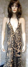 Sheer Long Halter Style Dress in Fabulous Prints