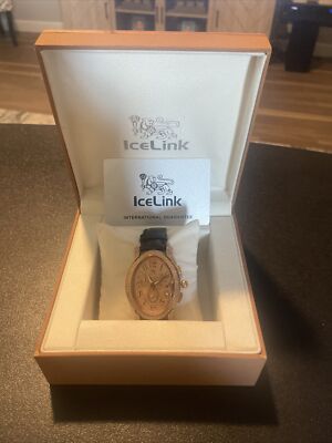 Ice Link Swiss Movement Dorado 1917  1ctw Diamonds Chronograph Watch W/Box