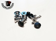 SET OF 4 ACCORDION FEET Milled Chromed Akkordeon F  e Import from Italy