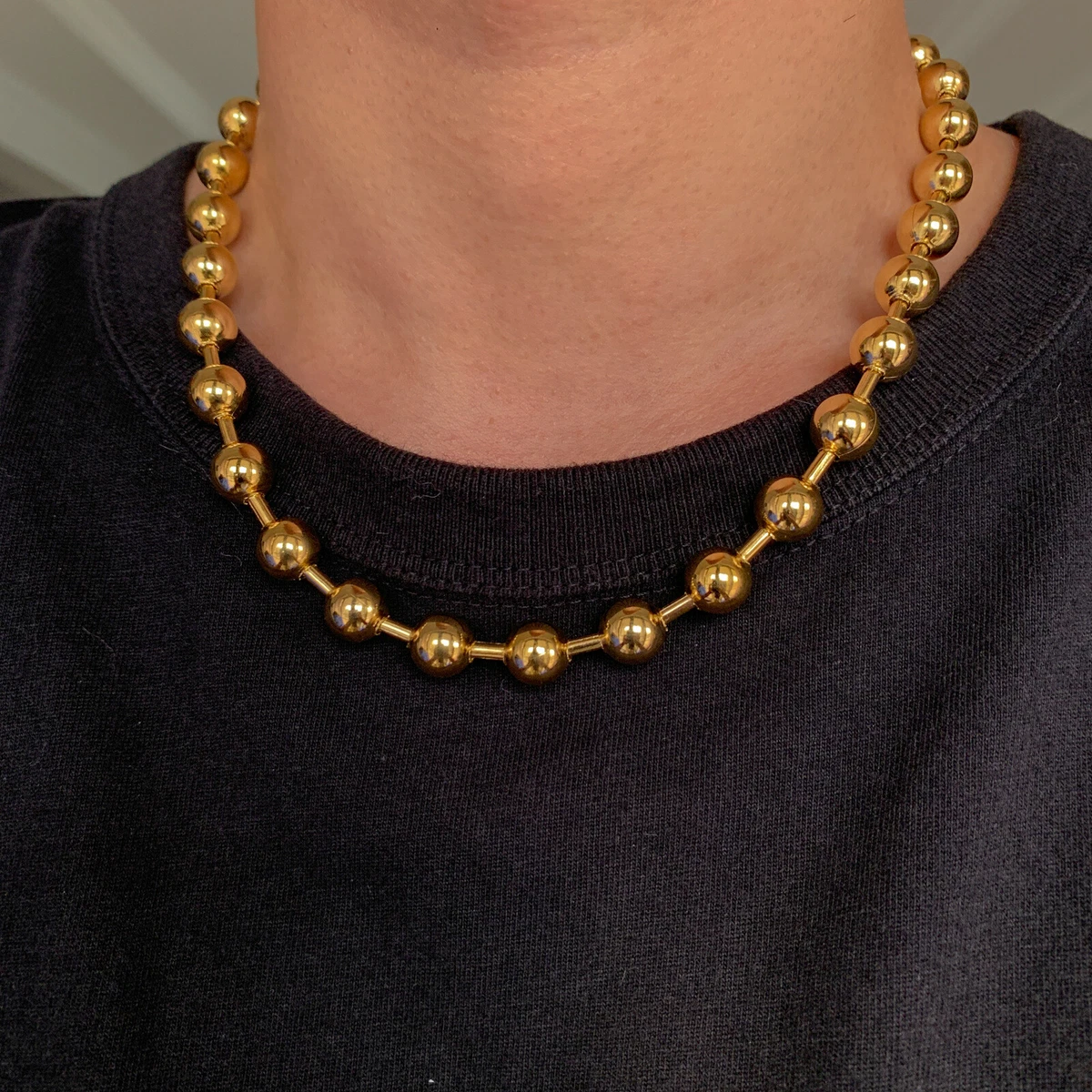 Mens gold deals ball chain