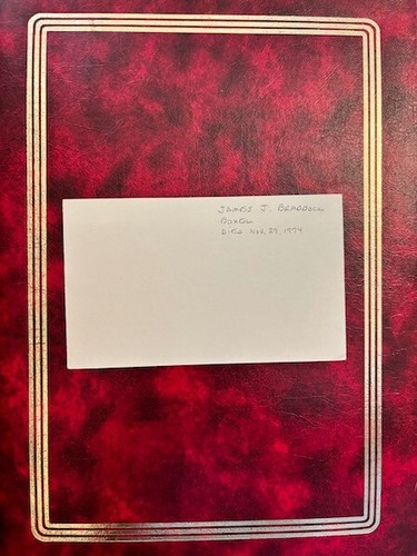 Pristine "Cinderella Man" JAMES J BRADDOCK Signed Card & Wife's Historical note - Picture 4 of 4