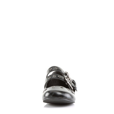 DEMONIA DAISY-03 Women's Black Gothic Skull Buckle Mary Janes