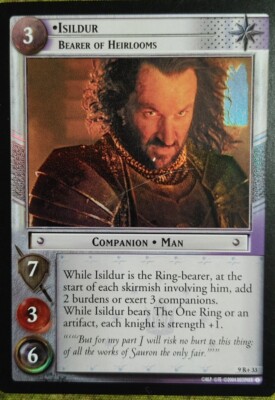Isildur Bearer of Heirlooms 9R+33 - Rare Foil Lord of the Rings TDC