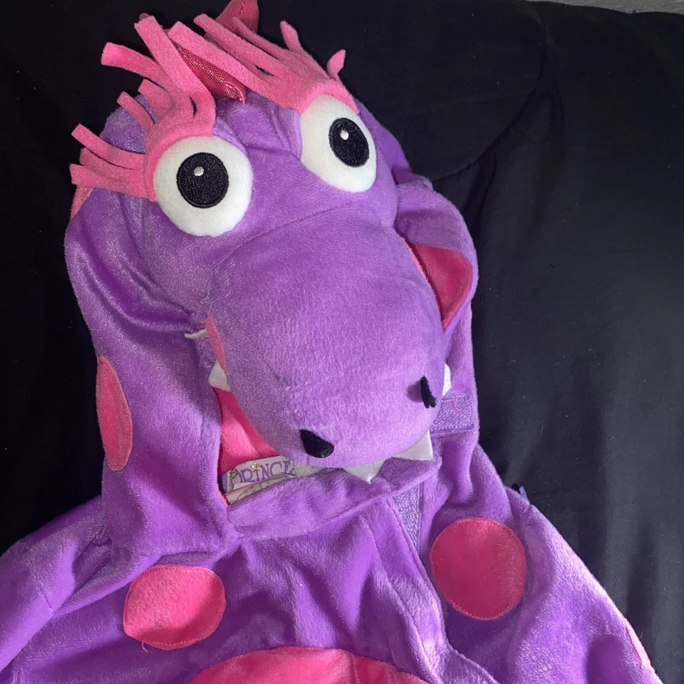 Pequeño Bebé Halloween Dragón Niño Disfraz Peluche Suave Rosa Mono Capucha Cola Foto 3 de 4