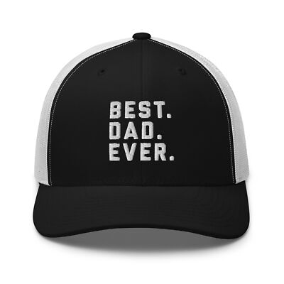 BEST DAD EVER Trucker Hat Cap gift present grandpa son mom winter father's day