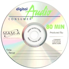 10-Pak MAM-A (Mitsui) DIGITAL-AUDIO CDR-DA Logo-top 80-Min CD-R's, #11121