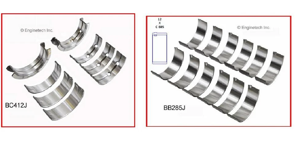 Conjunto de rolamentos principais e de haste para 1993-2005 Chevrolet Camaro Firebird 207 3.4L V6 - Imagem 2 de 4