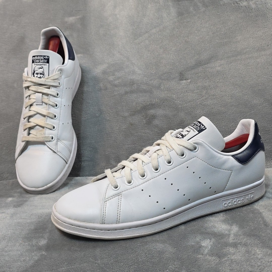 Size 10 - adidas Stan Smith White Collegiate Navy thumbnail 8