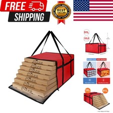 Insulated Pizza Delivery Bag for Carry Hot, 20" x 20" x 14" Carrier Warmer, I...